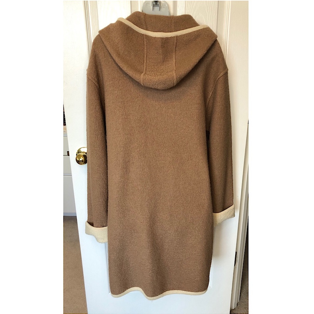 100% Wool Camel Color Long Coat In size Medium - Picture 3 of 10